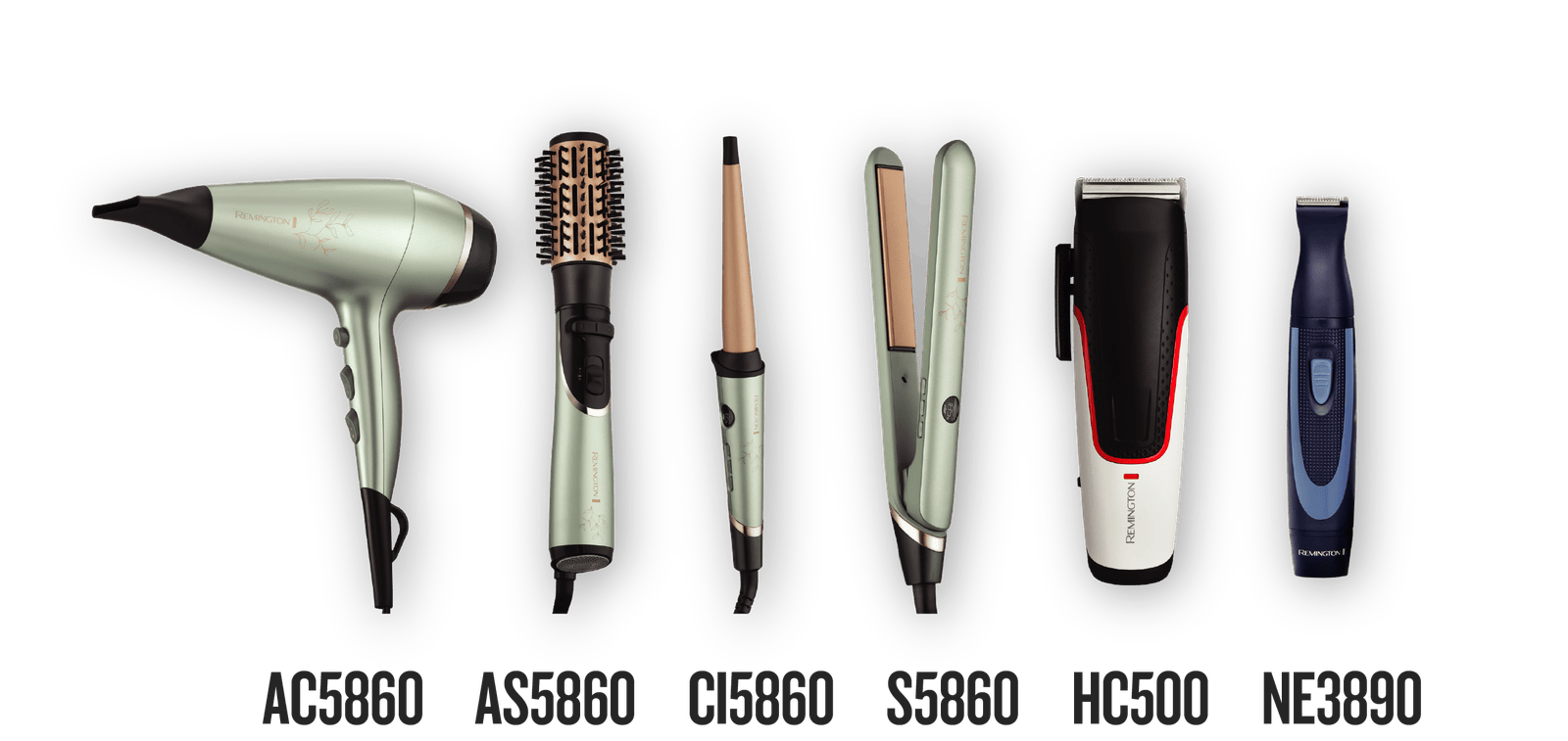 Remington proizvodi: AC5860, AS5860, CI5860, S5860, HC500, NE3890